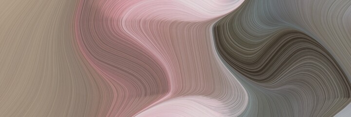 Poster - beautiful decorative waves graphic with gray gray, pastel gray and dark slate gray colors. can be used as poster, card or background graphic