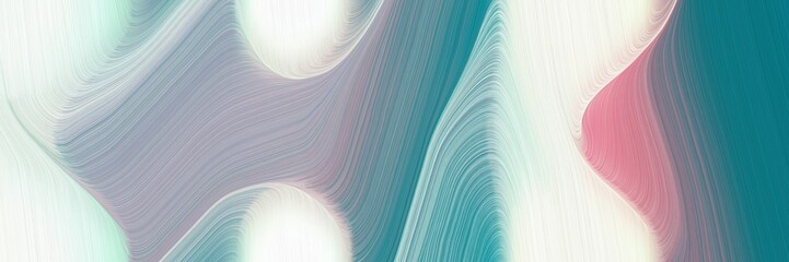 Poster - futuristic colorful curves graphic with light gray, teal blue and lavender colors. can be used as header or banner