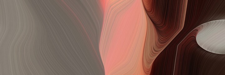 Aufkleber - dynamic decorative waves backdrop with old lavender, pastel brown and dark salmon colors. can be used as header or banner