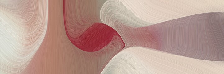 Poster - abstract decorative curves backdrop with rosy brown, gray gray and light gray colors. can be used as header or banner