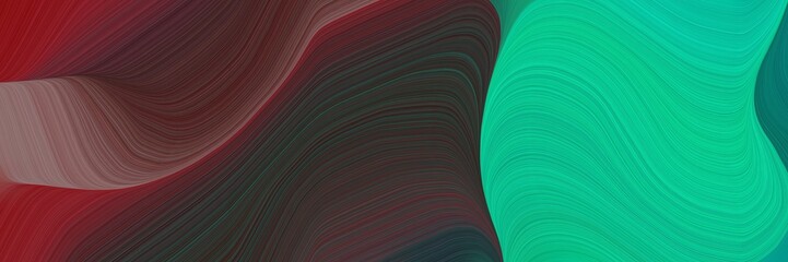 Aufkleber - creative colorful waves style with light sea green, old mauve and dark moderate pink colors. can be used as header or banner