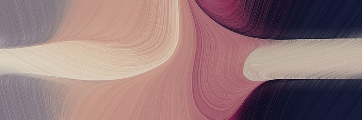 Poster - futuristic decorative waves header design with rosy brown, very dark blue and dark moderate pink colors. can be used as header or banner