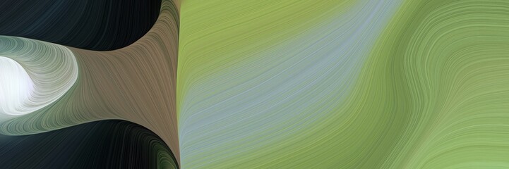 Poster - futuristic colorful curves design with gray gray, very dark green and pastel blue colors. can be used as poster, card or background graphic