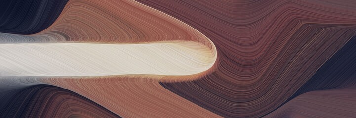 Poster - flowing decorative waves backdrop with old mauve, pastel gray and very dark blue colors. can be used as header or banner