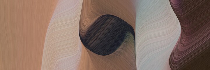 Poster - flowing decorative curves header design with rosy brown, gray gray and very dark blue colors. can be used as header or banner