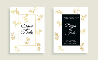 Canvas Print - save the date beautiful wedding card design