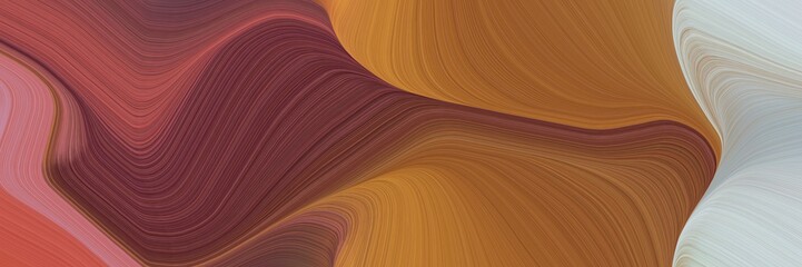 Poster - futuristic colorful waves backdrop with sienna, silver and old mauve colors. can be used as header or banner