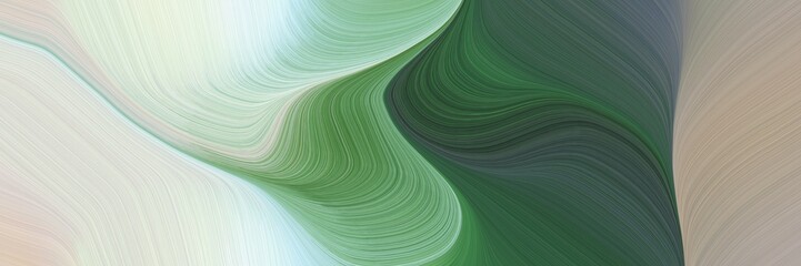 Poster - modern colorful waves style with pastel gray, dark slate gray and sea green colors. can be used as header or banner