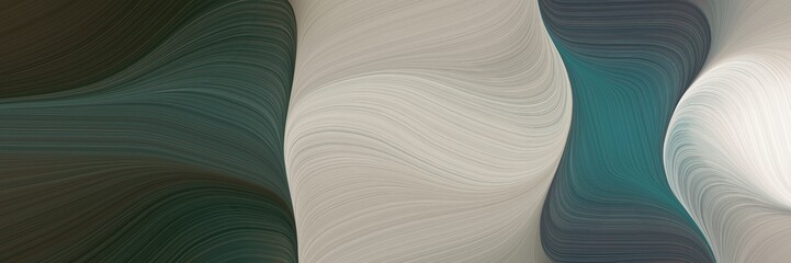 Poster - modern decorative curves graphic with silver, dark slate gray and gray gray colors. can be used as header or banner