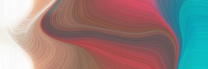 Poster - liquid decorative curves banner design with pastel brown, light sea green and linen colors. can be used as header or banner