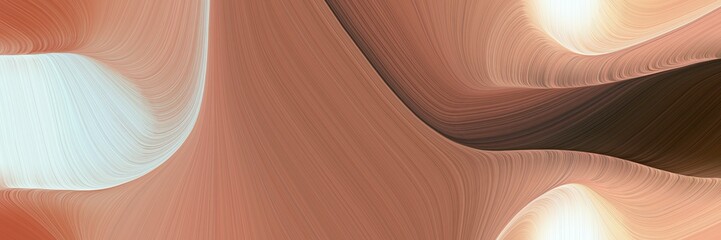 Poster - art decorative curves graphic with indian red, light gray and very dark green colors. can be used as poster, card or background graphic