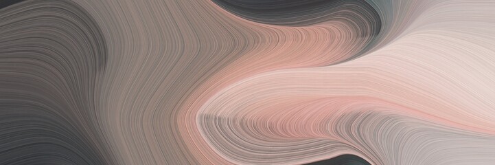 Poster - futuristic decorative curves background with rosy brown, dark slate gray and dim gray colors. can be used as poster, card or background graphic