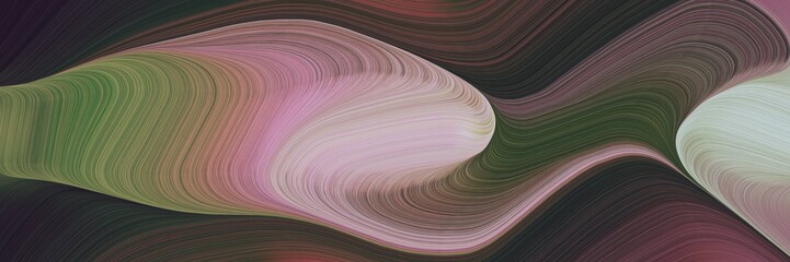 Fototapete - liquid decorative curves backdrop with dark slate gray, silver and rosy brown colors. can be used as