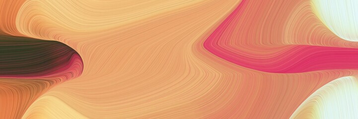 Poster - creative decorative curves style with dark salmon, old mauve and beige colors. can be used as header or banner