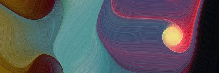 Poster - dynamic colorful curves header design with dim gray, very dark green and indian red colors. can be used as header or banner