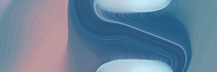 Poster - motion decorative waves header design with slate gray, pastel purple and blue chill colors. can be used as poster, card or background graphic