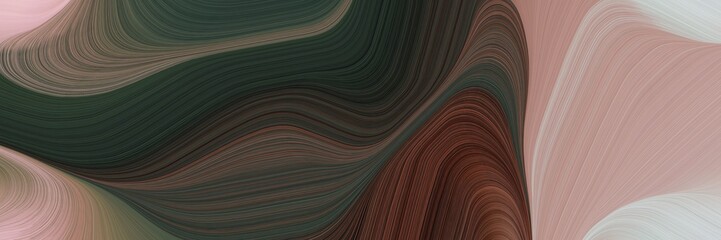 Poster - modern decorative waves header design with rosy brown, very dark blue and pastel brown colors. can be used as poster, card or background graphic