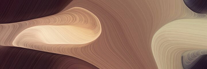 Poster - futuristic colorful waves backdrop with pastel brown, very dark pink and wheat colors. can be used as header or banner