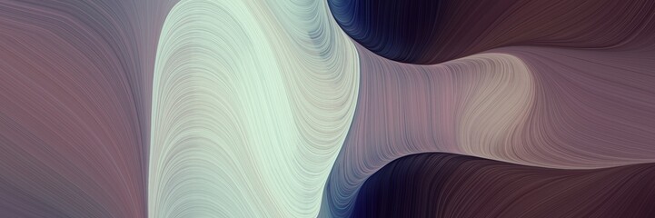 Poster - abstract decorative curves header design with dim gray, pastel gray and old lavender colors. can be used as header or banner