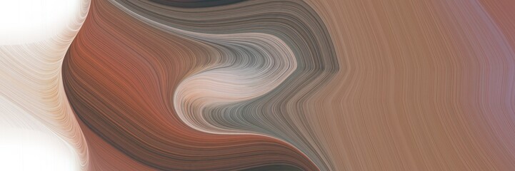 Poster - liquid decorative waves backdrop with pastel brown, light gray and dark slate gray colors. can be used as header or banner