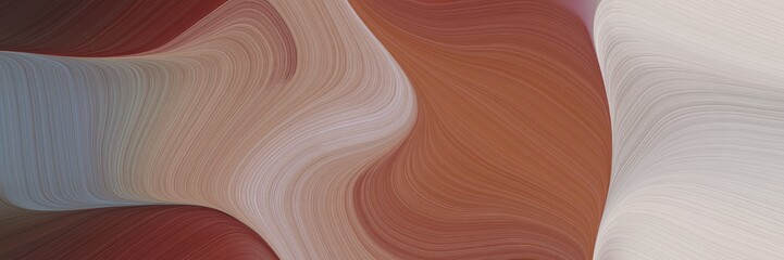 Aufkleber - modern decorative waves style with pastel brown, pastel gray and dark gray colors. can be used as poster, card or background graphic