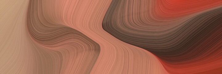 Poster - modern decorative waves backdrop with pastel brown, indian red and old mauve colors. can be used as poster, card or background graphic