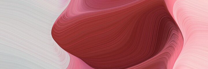 Fototapete - flowing colorful curves design with pastel gray, dark moderate pink and light coral colors. can be used as header or banner