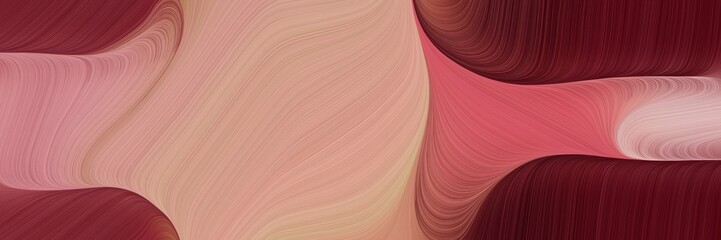 Poster - modern colorful waves graphic with rosy brown, dark red and dark moderate pink colors. can be used as header or banner