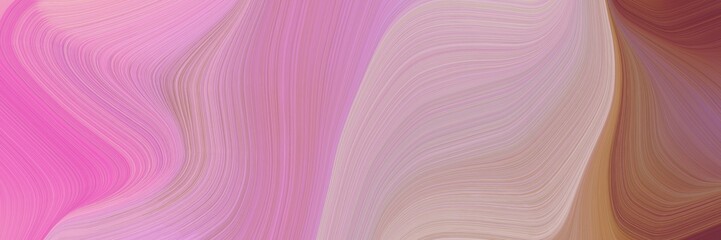 Aufkleber - abstract decorative curves graphic with pastel violet, pastel brown and rosy brown colors. can be used as header or banner
