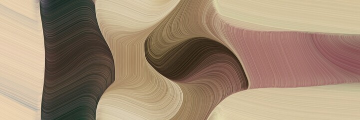 Aufkleber - abstract decorative curves header design with tan, very dark blue and old mauve colors. can be used as header or banner