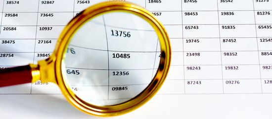 Poster - Chart, Business, Graph with magnifier. business concept