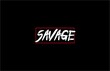 SAVAGE Typography Dots Brush Grunge Tee Graphic