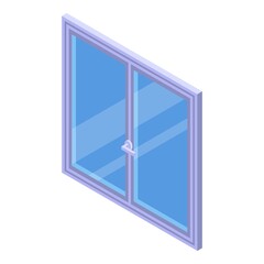 Poster - Soundproofing modern window icon. Isometric of soundproofing modern window vector icon for web design isolated on white background