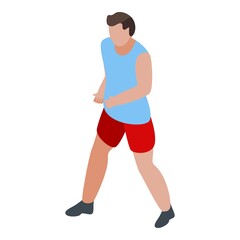 Poster - Trail running icon. Isometric of trail running vector icon for web design isolated on white background