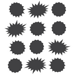 Wall Mural - Starburst speech bubbles set. Bursting icon. Starburst isolated icons set