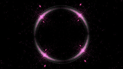 Wall Mural - Beautiful lens flare shine ring effect, Sparks particle