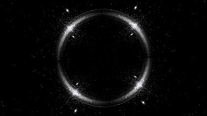 Wall Mural - Beautiful lens flare shine ring effect, Sparks particle