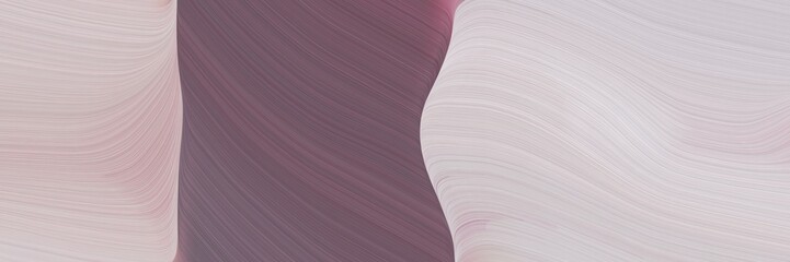 Poster - abstract dynamic horizontal header with pastel gray, dim gray and pastel purple colors. fluid curved lines with dynamic flowing waves and curves for poster or canvas