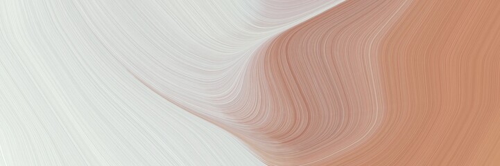Poster - abstract moving header with light gray, rosy brown and tan colors. fluid curved lines with dynamic flowing waves and curves for poster or canvas