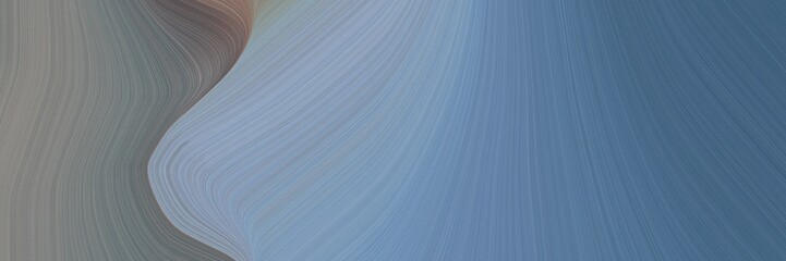 Aufkleber - abstract dynamic header with slate gray, dark gray and light slate gray colors. fluid curved flowing waves and curves for poster or canvas