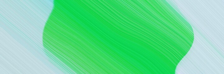 Poster - abstract surreal header design with medium sea green, lime green and powder blue colors. fluid curved flowing waves and curves for poster or canvas