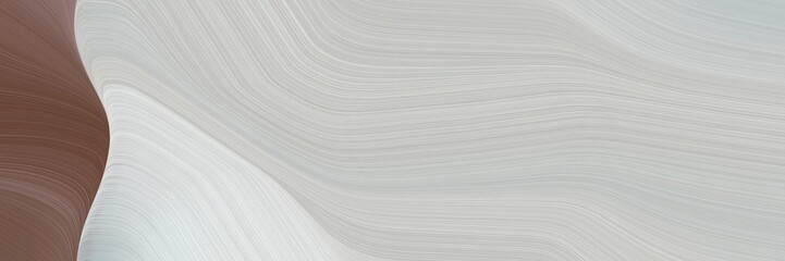 Aufkleber - abstract surreal horizontal banner with pastel gray, pastel brown and gray gray colors. fluid curved flowing waves and curves for poster or canvas