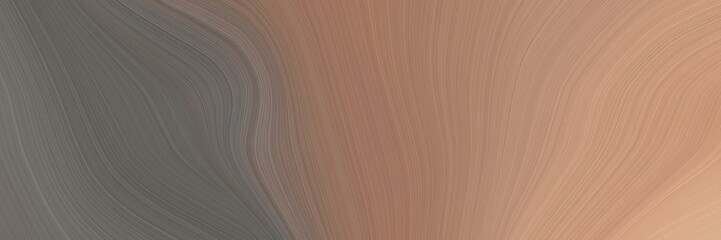 Poster - abstract moving header design with gray gray, rosy brown and dim gray colors. fluid curved lines with dynamic flowing waves and curves for poster or canvas