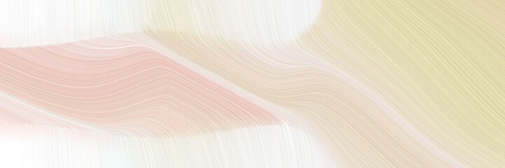 Poster - abstract flowing banner with wheat, white smoke and antique white colors. fluid curved flowing waves and curves for poster or canvas