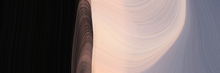 Poster - abstract flowing header with very dark pink, baby pink and slate gray colors. fluid curved flowing waves and curves for poster or canvas