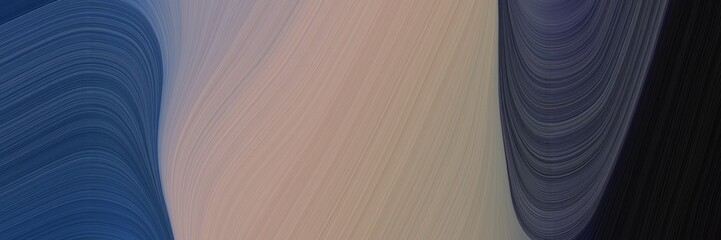 Aufkleber - abstract modern horizontal header with rosy brown, dark slate gray and gray gray colors. fluid curved lines with dynamic flowing waves and curves for poster or canvas