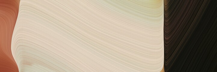 Aufkleber - abstract artistic banner with very dark green, pastel gray and sienna colors. fluid curved lines with dynamic flowing waves and curves for poster or canvas