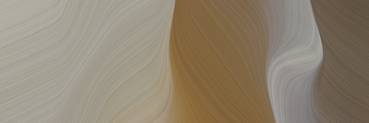 Poster - abstract modern header design with rosy brown, pastel brown and dark gray colors. fluid curved lines with dynamic flowing waves and curves for poster or canvas