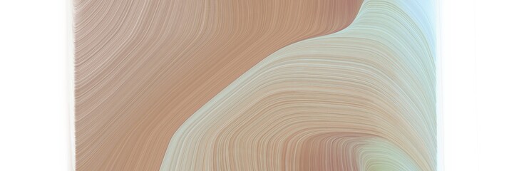 Aufkleber - abstract moving horizontal banner with rosy brown, light gray and silver colors. fluid curved flowing waves and curves for poster or canvas