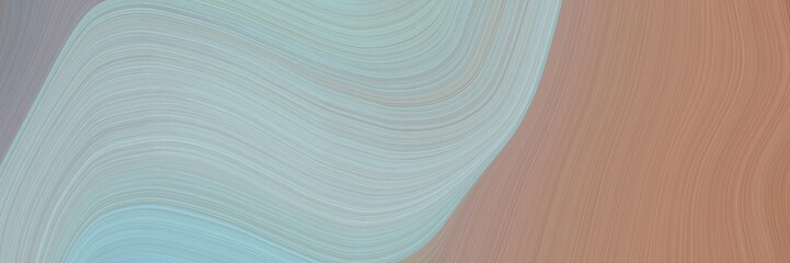 Poster - abstract modern horizontal header with ash gray, rosy brown and gray gray colors. fluid curved lines with dynamic flowing waves and curves for poster or canvas